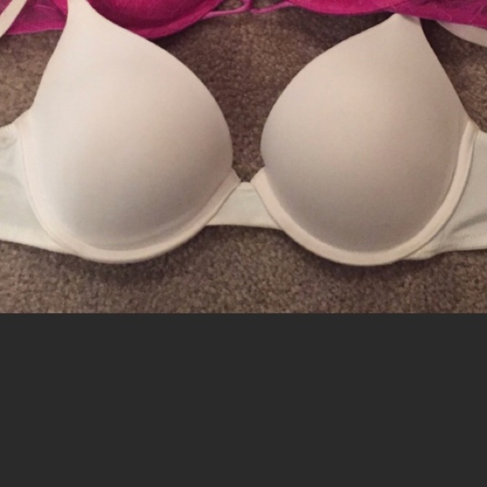 Vs pink push up bra in white